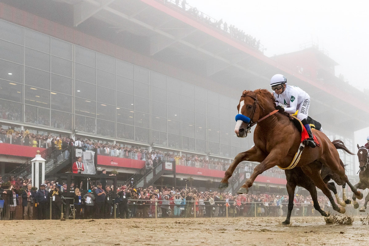 Justify winning the Preakness Gallery America